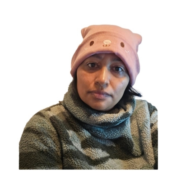 Cat Ear Devil Knitted Beanie Women Kawaii Winter Pink - Picture 6 of 17